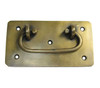 5-1/8" Bail Pull with Rectangular Cropped Corners Backplate