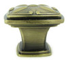1-1/4" Square Edinborough Knob - Antique Brass