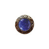 1-5/16" Dia. Victorian Jewel / Blue Sodalite Knob - 24K Gold Plate