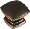 1-1/2" Sqaure Euro-Contemporary Cabinet Knob - Oil-Rubbed Bronze