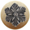 1-1/2" Dia. Opulent Flower / Natural Knob - Satin Nickel