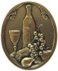 1-1/4" Oval Best Cellar (Wine) Knob - Brite Brass