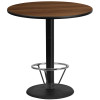 Round Laminate Table Top with Round Table Base