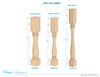 35-1/4" Urn Kitchen Table Leg