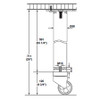 28 inch rolling table legs metal support set diagram.
