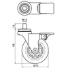 28" Rolling Skate Leg