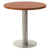Low-profile disc base with 4-inch column supporting a round table.