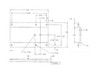 Technical drawing of a surface mounted post