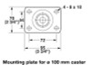 Swiveling Caster with Brake - F63251