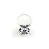 30mm Dia. Crystal Europa Knob - Polished Chrome