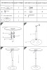 Round glass table chrome base product diagram.