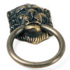 Classic Traditions Lion Head Ring Pull - Antique Brass