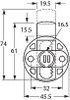 Deadbolt Lock Body, zinc, right hand/left hand, offset 22mm