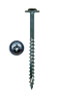 Quickscrews, round washer head, coarse thread, double type 17, square-combo drive, #10 x 2 1/2", steel, zinc-plated, bulk - Box of 1500