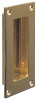 Flush Pull, brass, polished, 102 x 51mm