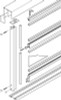 Aluflex Single Bottom Track, aluminum, anodized, 6 meters