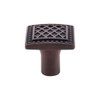 1-1/4" Square Trevi Knob - Patina Rouge