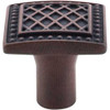 1-1/4" Square Trevi Knob - Patina Rouge