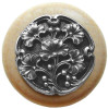 1-1/2" Dia. Ginkgo Berry / Natural Knob - Antique Pewter