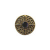 1-3/8" Dia. Celtic Jewel / Onyx Knob - Antique Brass
