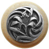 1-1/2" Dia. Tiger Lily / Natural Knob - Antique Pewter