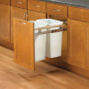 KV PDMTM15-2-35WH Trash Can, double, side mounted, 35 quart, steel, white