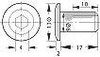 JCN Nut Screw 13mm, steel, nickel-plated, 1/4-20