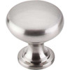 1-1/4" Dia. Hollow Round Knob - Brushed Satin Nickel