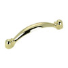 3" CTC Transitional Style Village Bowed Cabinet Pull - Brass