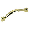 3" CTC Transitional Style Village Bowed Cabinet Pull - Brass