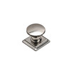 32mm Dia. Classic Expression Flat Round Knob With Backplate - Brushed Nickel