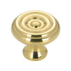 1-1/4" Dia. Classic Expression Round Brass Mushroom Knob - Polished Brass