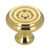 1-1/4" Dia. Classic Expression Round Brass Mushroom Knob - Polished Brass