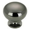 1-1/4" Dia. Classic Expression Round Mushroom Knob - Black Nickel