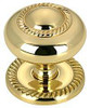 38mm Dia. Classic Expression Ornate Round Knob and Plate - Brass