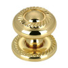 25mm Dia. Classic Expression Ornate Round Knob and Plate - Brass