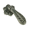 20mm Ornate Country Style Collection Floral Backplate Pendant Pull - Pewter