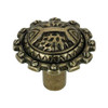 32mm Dia. Ornate Country Style Collection Gear Round Knob - Antique English