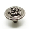 32mm Dia. Ornate Country Style Collection Floral Round Knob - Pewter