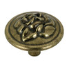 32mm Dia. Ornate Country Style Collection Floral Round Knob - Antique English