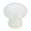 34mm Dia. Country Expression Style Ceramic Round Knob - White