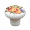 31mm Dia. Country Expression Style Ceramic Round Knob - Plum and Pear