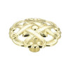 37mm Dia. Ornate Woven Village Knob - Brass