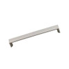 192mm CTC Contemporary Expression Rectangular Bench Pull - Brushed Nickel Low Luster