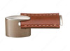 16mm CTC Flat Brown Leather Pull - Brown Leather