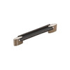 128mm CTC Black Leather Bench Pull - Black Leather