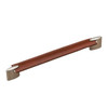 224mm CTC Brown Leather Bench Pull - Brown Leather