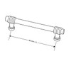 96mm CTC Urban Collection Contemporary Bar Pull - Chrome
