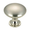 30mm Dia. Urban Collection Flat Top Round Knob - Brushed Nickel