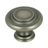 34mm Dia. Rustic Village Expression Round Rings Knob - Pewter